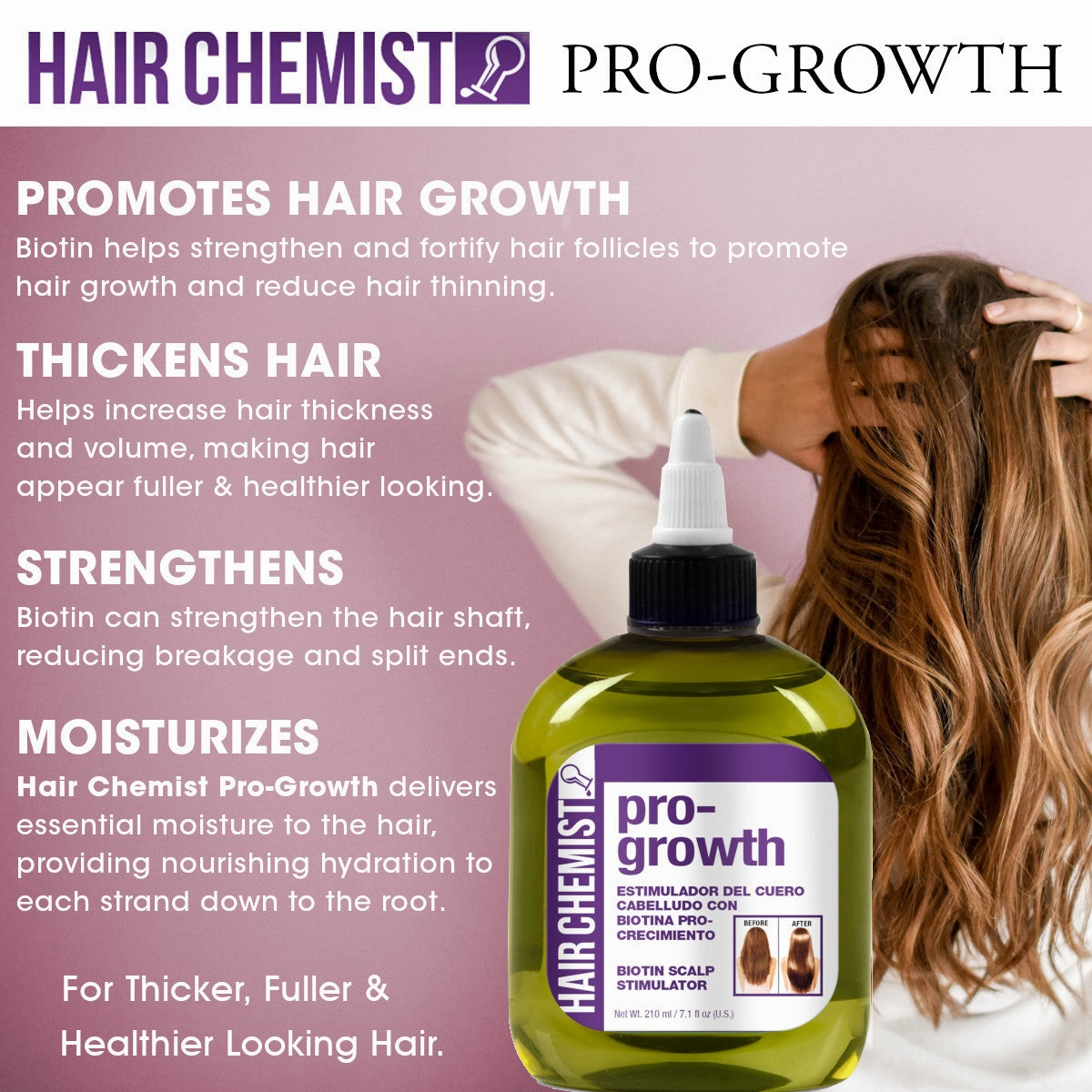 Hair Chemist Pro-Growth Scalp Stimulator with Biotin 7.1 oz.