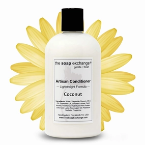 Hair Conditioner - Coconut Scent - Hand Crafted 12 fl oz / 354 ml Natural Artisan Hair Care, Sulfate & Paraben Free, Nourish, Moisturize, & Protect. Made in the USA.