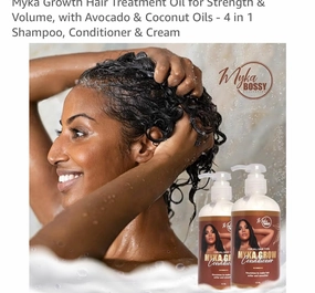 Hair Growth Treatment Oil for Strength and Volume, With Avocado & Coconut Oils - 4 in 1 Shampoo, Conditioner & Cream Set 6