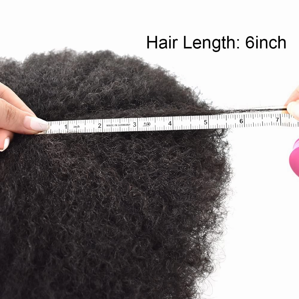 Hair Unit for Black Men Afro Toupee Hair System for Black Men HD Lace Brazilian Real Human Hair Toupee Transparent Afro Hair Piece 8X10 8MM #1 JET BLACK