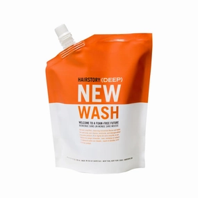 Hairstory New Wash Deep, Clarifying Cleansing Cream for Oily & Fine Hair, Shampoo & Conditioner Alternative, Removes Buildup & Restores Scalp, 20oz