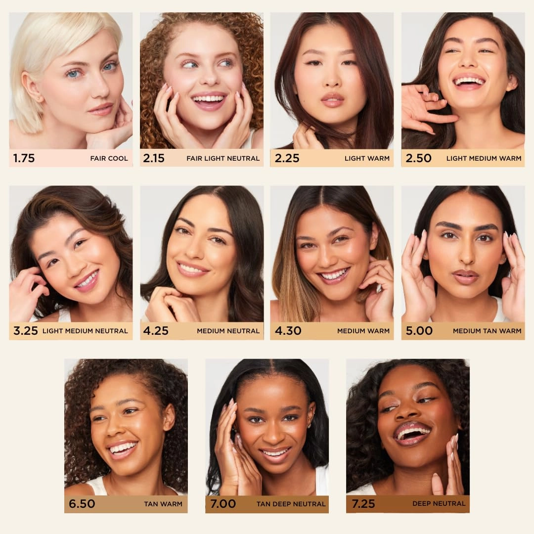 HALEYS Re-form Luminous Skin Foundation, VEGAN   CRUELTY-FREE, Blurs, Conceals, Blendable, Buildable Med-to-Full Coverage, Weightless, Oil-free, All-Day Wear, Hyaluronic Acid, All skin types (3.25)