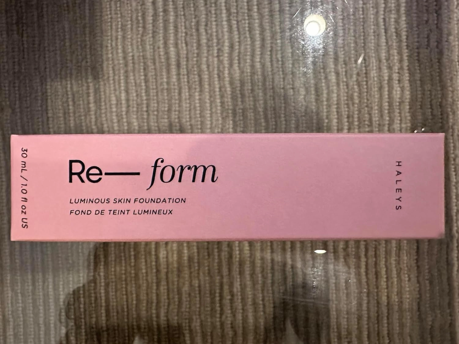 HALEYS Re-form Luminous Skin Foundation, VEGAN   CRUELTY-FREE, Blurs, Conceals, Blendable, Buildable Med-to-Full Coverage, Weightless, Oil-free, All-Day Wear, Hyaluronic Acid, All skin types (3.25)