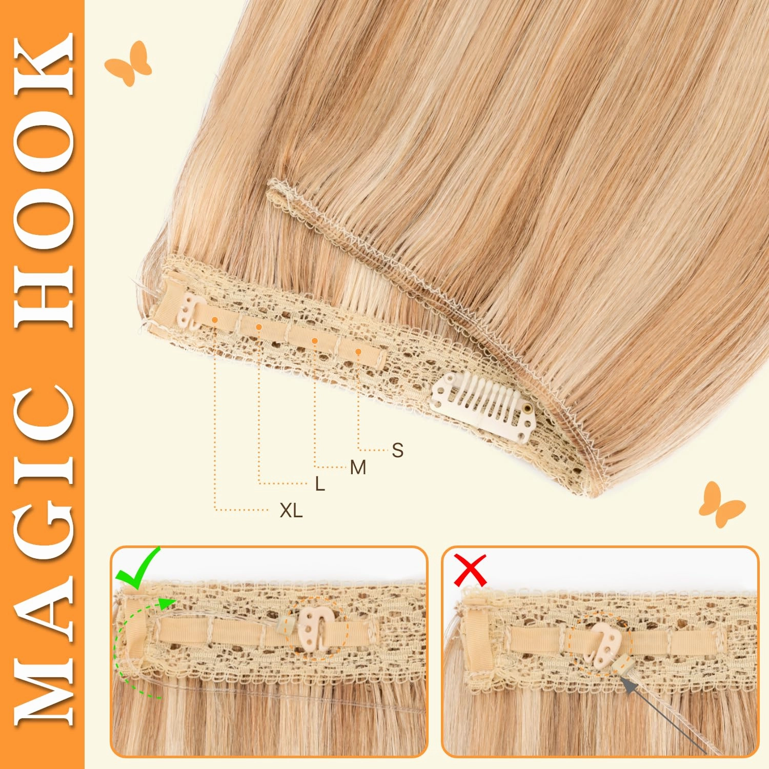 Halo Hair Extensions Long Straight, 100% Real Human Hair, Invisible Wire Extensions for Women,65g,16 Inch,#12P613 Golden Brown Mixed Bleach Blonde