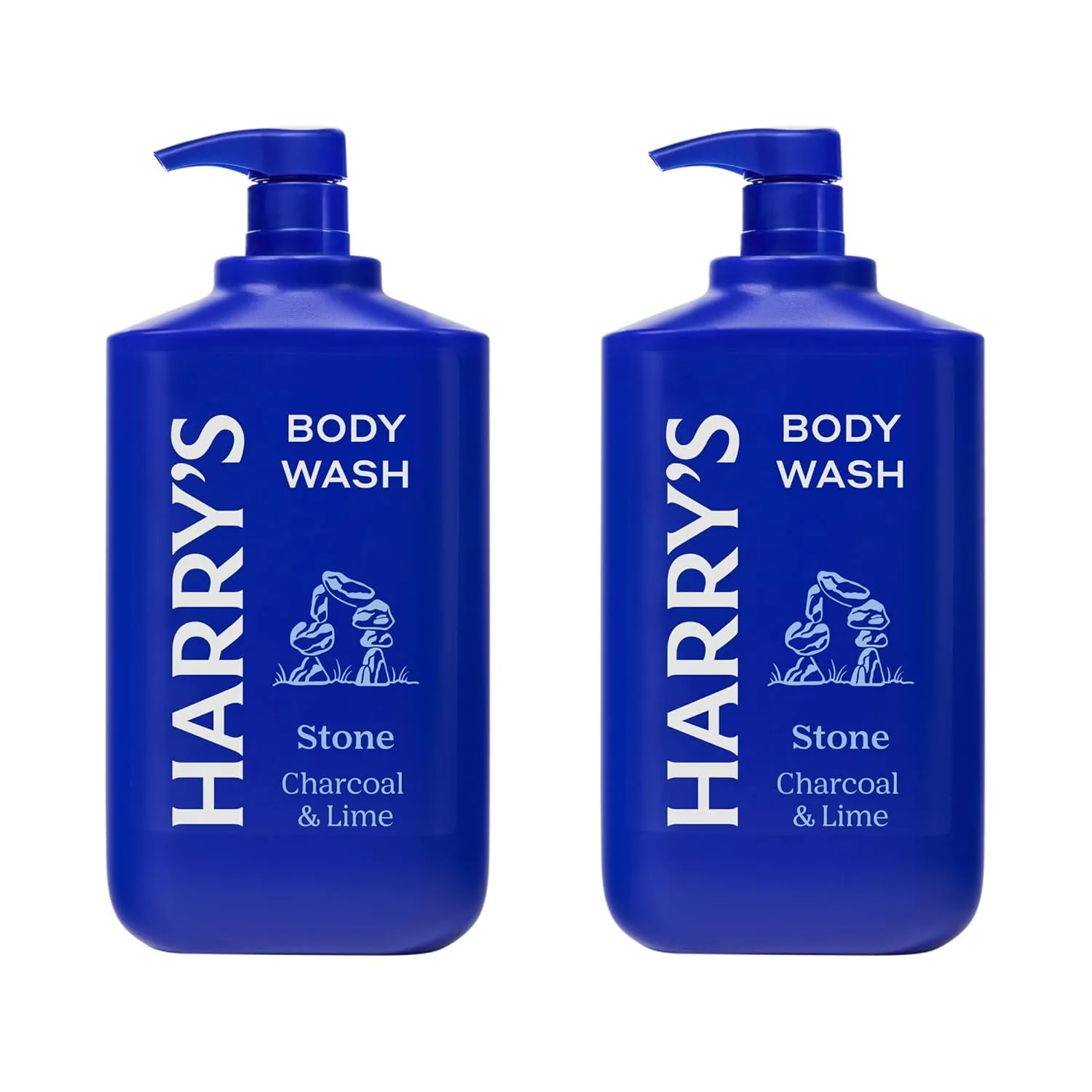 Harry's Men's Body Wash with Pump- Stone - (2 Pack) 30 fl oz - Shower Gel for Men - No Parabens, Sulfates, or Dyes