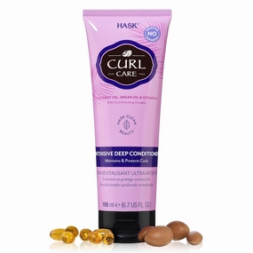 HASK CURL CARE Intensive Deep Conditioner Treatments for curly hair- vegan formula, cruelty free, color safe, gluten-free, sulfate-free, paraben-free