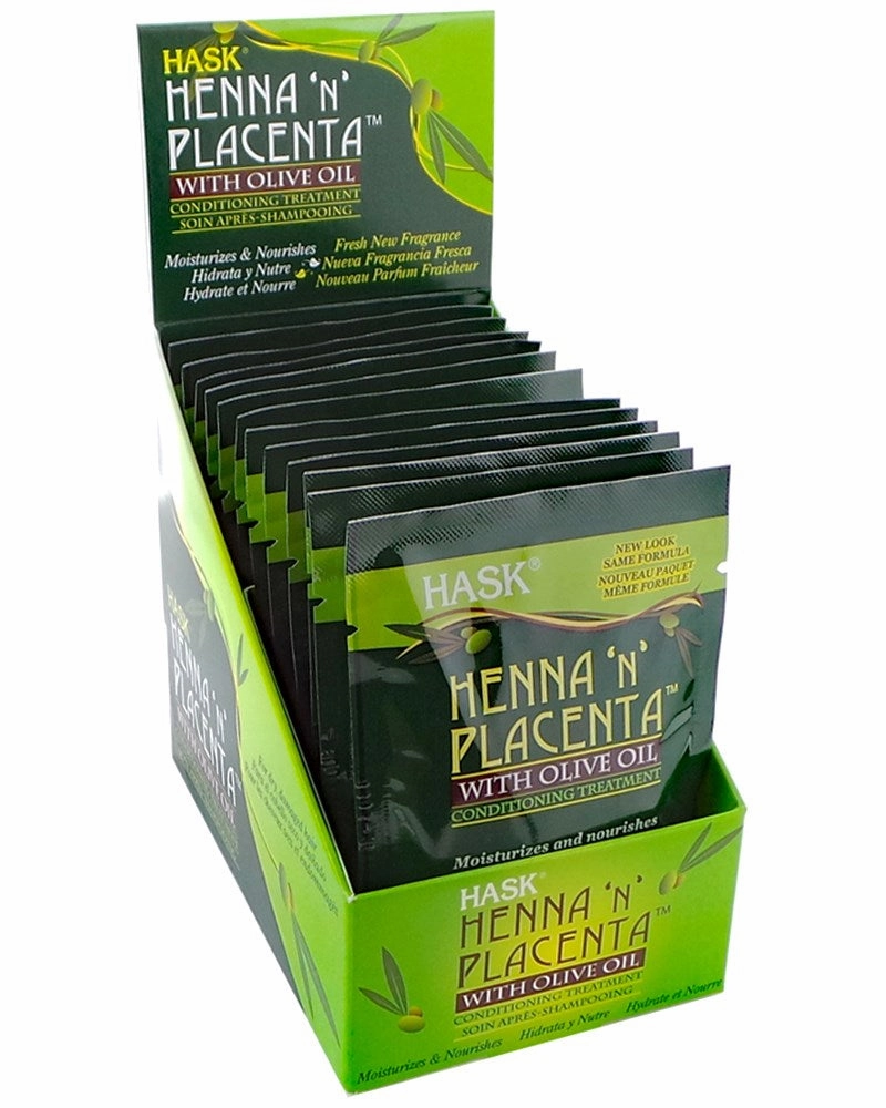 HASK HNP Henna 'N' Placenta Treatment Packet [Olive]  (2oz)