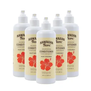 Hawaiian Tropic Nourishing Conditioner 5 Pack, 380ml Bottle, Silky Coconut Scent, SLS Free, Paraben Free, Hotel Bathroom Amenities, Bulk Size, Air Bnb, Guest Bathroom Essentials, Airbnb