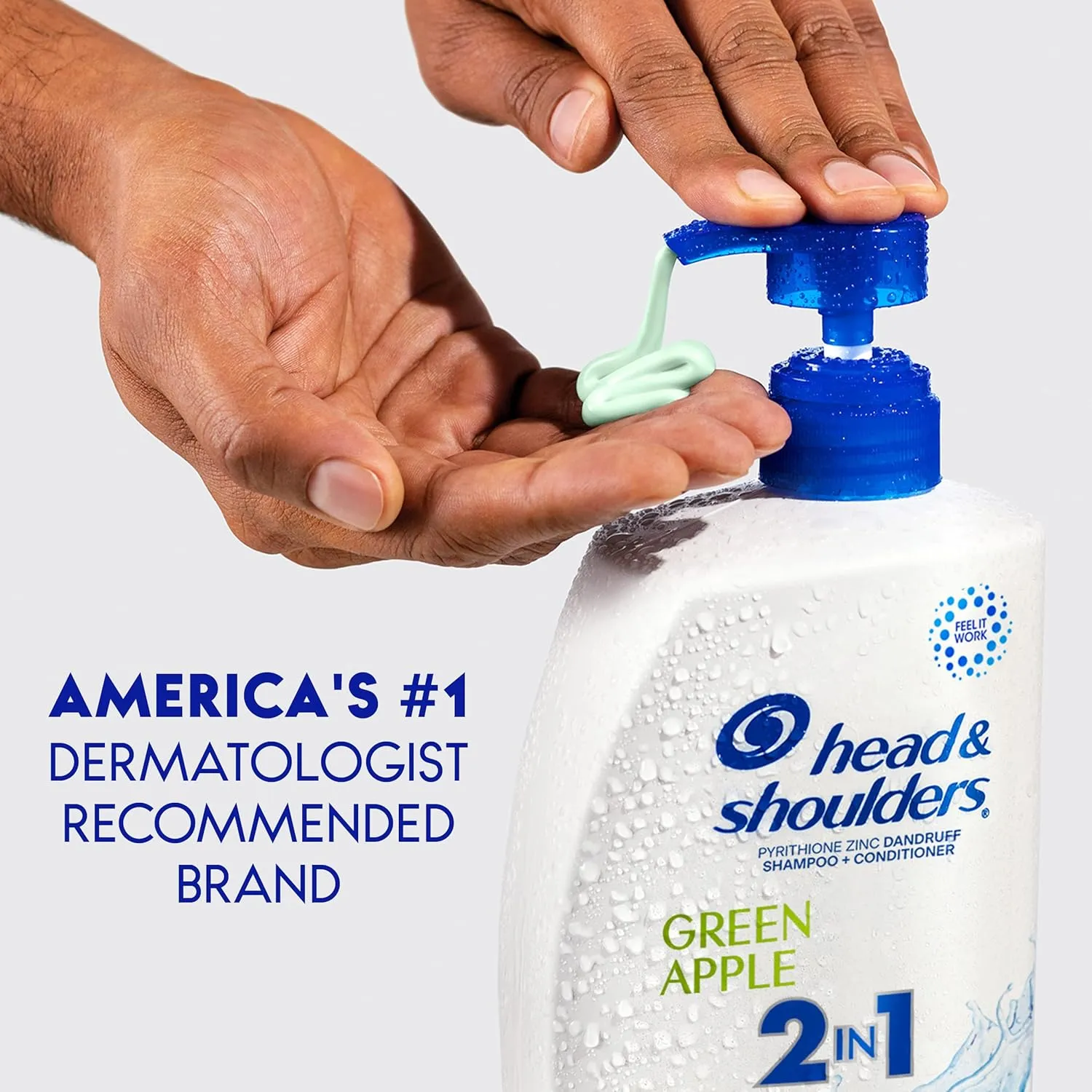 Head & Shoulders 2 in 1 Dandruff Shampoo and Conditioner Set, Scalp Care and Anti Dandruff Treatment, Green Apple Fresh Scent, Daily Moisturizing Treatment, Paraben Free, 32.1 Fl Oz Each, 2 Pack
