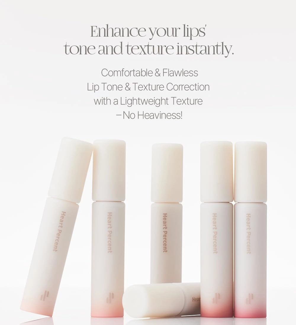 Heart Percent Dote On Mood All Cover Lip Base, Comfortable & Flawless Lip Tone & Texture Correction w/Lightweight Texture, #03. Nudy Pink