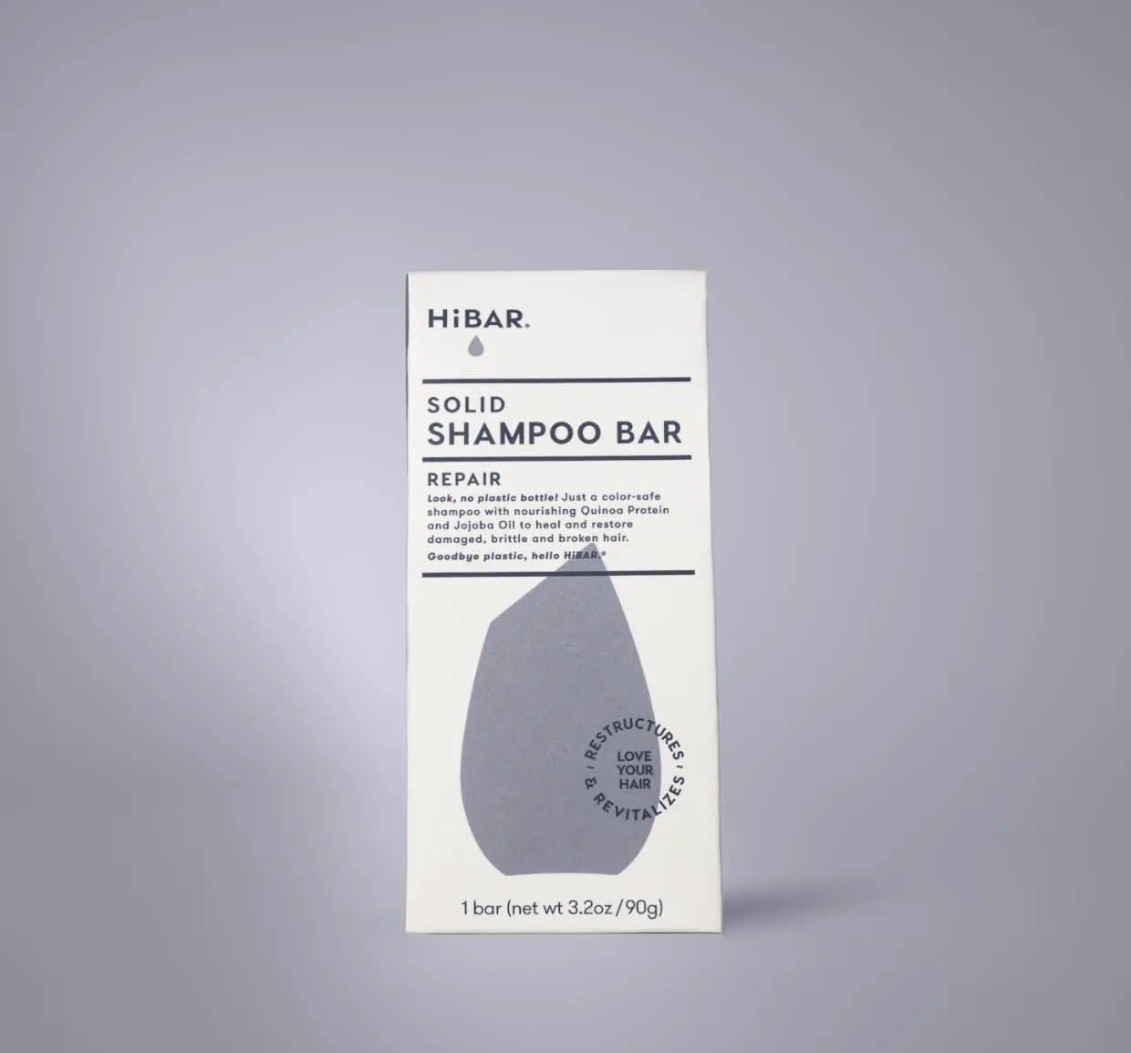 HiBAR - Repair Shampoo & Conditioner Set - For Damaged, Broken, Brittle Hair - Restore & Nourish - Quinoa Protein & Jojoba Oil - Plastic, Soap, Paraben & Sulfate-Free -Color Safe & Vegan -2 Solid Bars