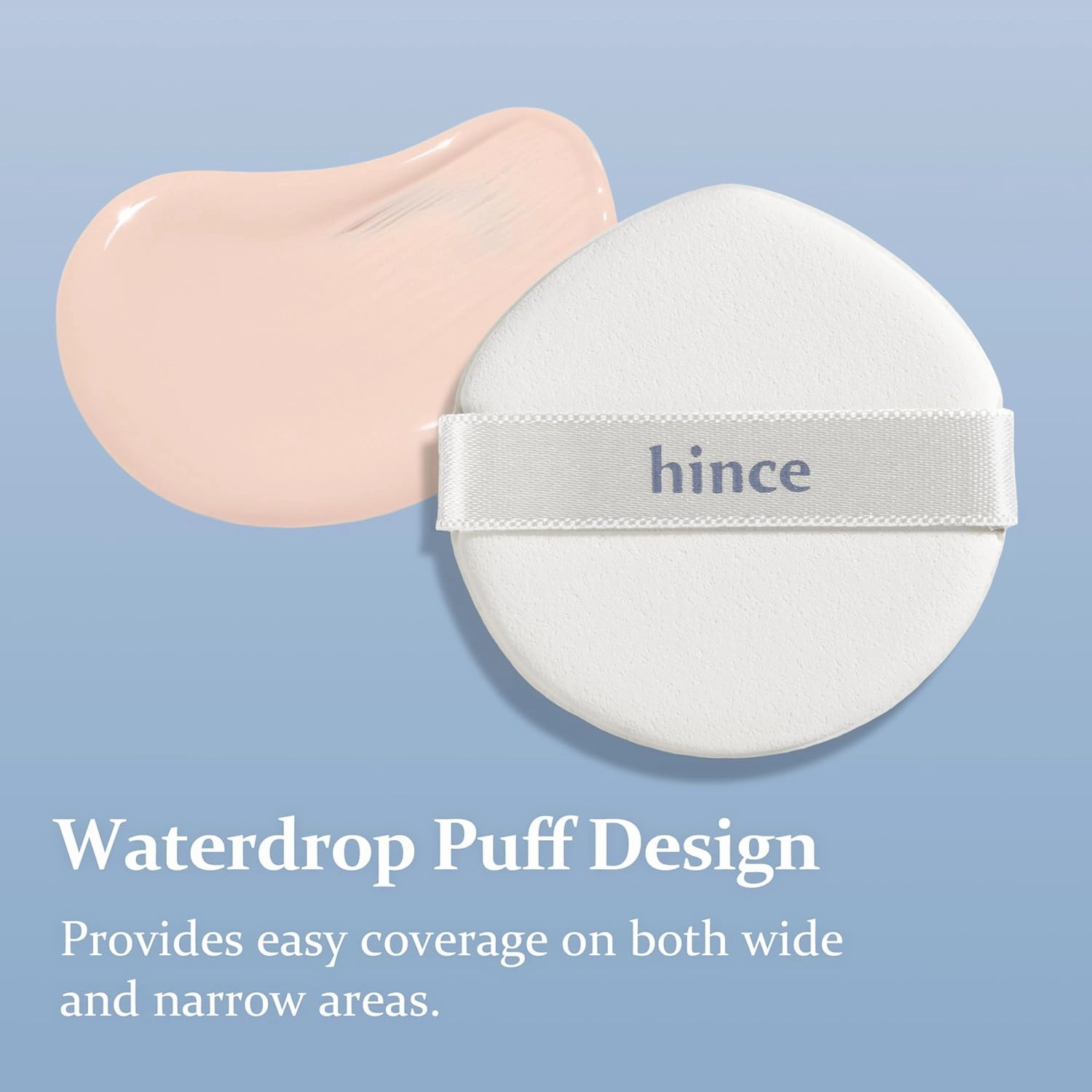 hince Second Skin Mesh Matte Cushion - 12g, Natural Coverage, Semi Matte Finish, Flawless Coverage, 24hr Long Lasting, Korean Cushion Foundation, Blue Cushion (PORCELAIN, 17)