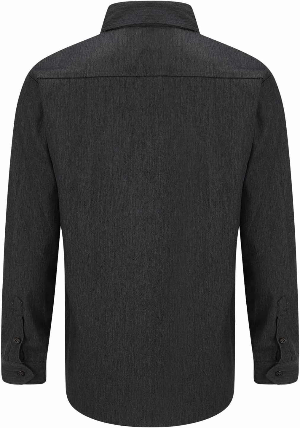 Hipster Denim Shirts for Men Big and Tall Roll up Long Sleeve Button Down Casual Dress Shirts Outdoor Lapel Solid