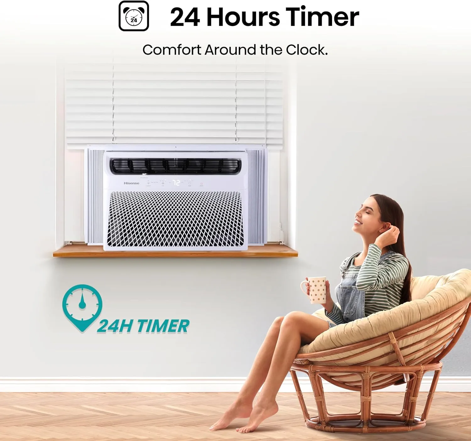 Hisense WC10W25A Window Air Conditioner, 10,000 BTU, White