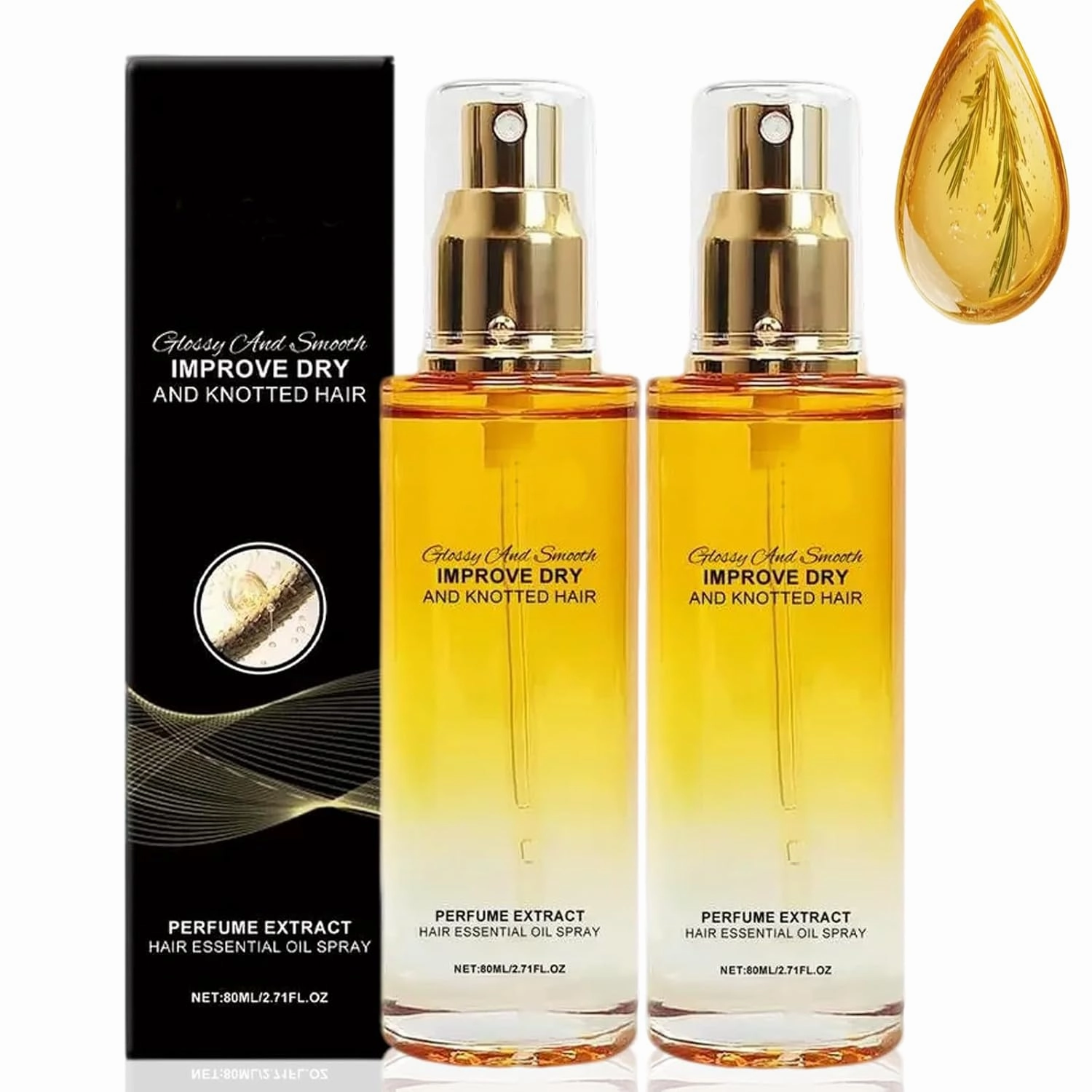 Hoegoas Conditioning Oil - Hoegoas 80ml Conditioning Oil Spray Scalp & Hair Strengthener Leave-In Conditioner Comforting Shampoo Cleanser, Gently Nourishes Smooth Hair for Daily Hair Care (2PCS)
