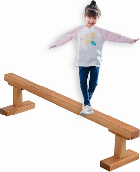 Home/ School/ Gym Club Gymnastics Equipment - Professional Balance Beam Floor, 12 Inch High Walking Beams/ Wooden Balance Beam Bar, for All Gymnastics Skills Training(Size:150cm(59.1in) long/8cm(3.1in