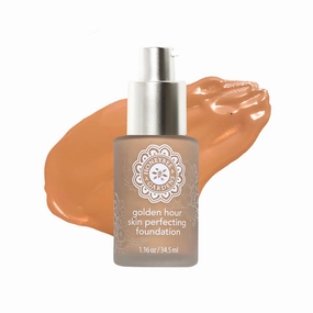 Honeybee Gardens Golden Hour Foundation In Fiji, Medium Tan Neutral, Skin-Perfecting, Luminous Finish, Vegan, 34.5ml
