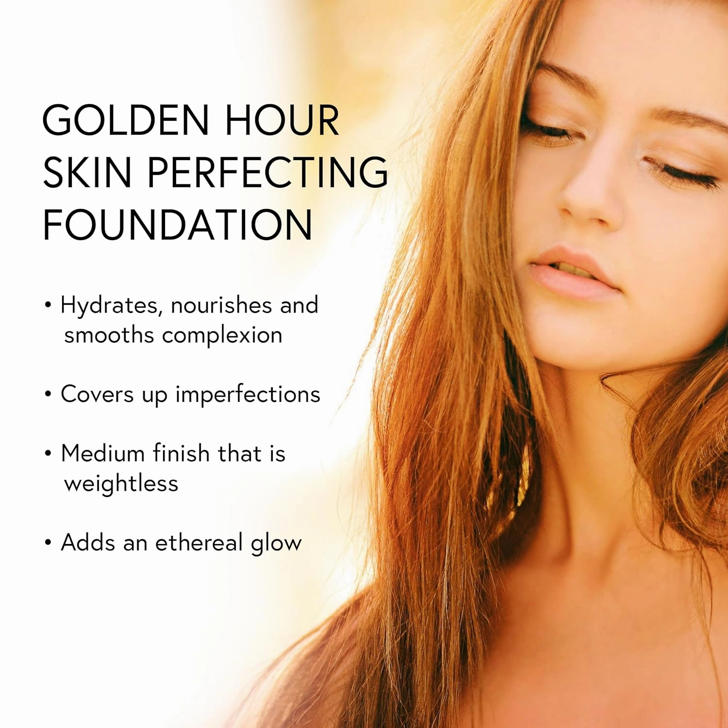 Honeybee Gardens Golden Hour Foundation In Fiji, Medium Tan Neutral, Skin-Perfecting, Luminous Finish, Vegan, 34.5ml