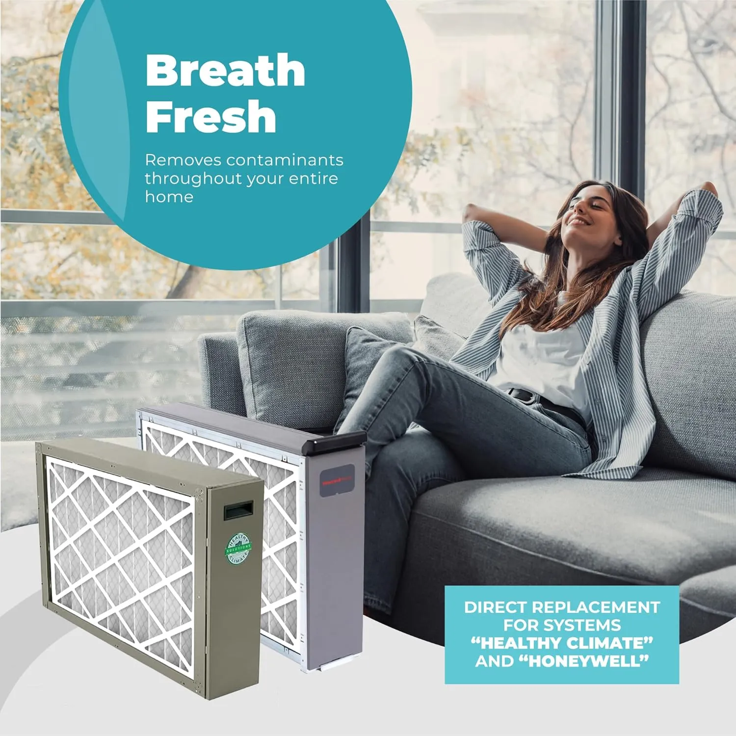 Honeywell 20x25x4 Air Filter Replacement MERV 11, FC100A1037 Pleated HVAC AC Furnace Filters with Wholesalehome Cleaning Cloth, 2-Pack (Actual Size: 19.94 x 24.88 x 4.38 Inches)