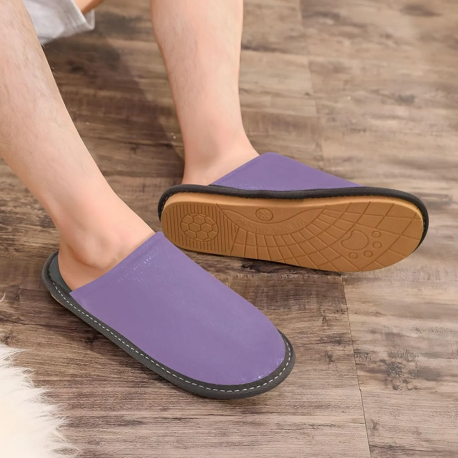 Hot Pink House Slippers for Women Men Non-Slip Closed Toe Washable Slippers