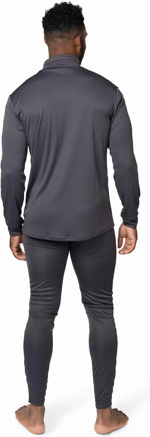 Hot Chillys Men's Peach Skins Roll T-Neck Lightweight Relaxed Fit Base Layer | Warm Soft Long Sleeve Thermal Shirt for Men