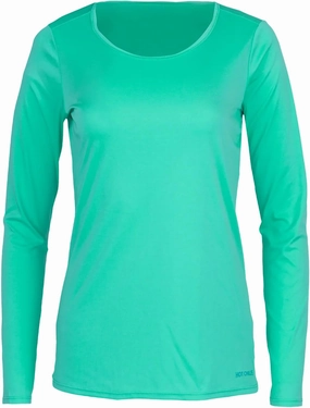 Hot Chillys Women's Peach Skins Solid Crewneck Lightweight Relaxed Fit Base Layer | Moisture-Wicking Long Sleeve Thermal Top