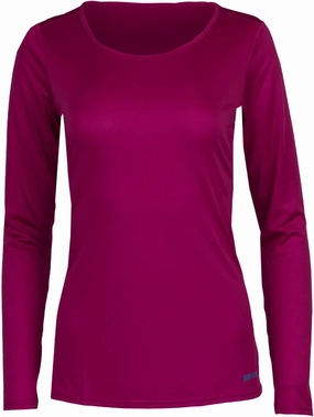 Hot Chillys Women's Peach Skins Solid Crewneck Lightweight Relaxed Fit Base Layer | Moisture-Wicking Long Sleeve Thermal Top