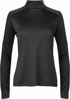 Hot Chillys Women's Peach Skins Solid T-Neck Lightweight Relaxed Fit Base Layer | Moisture-Wicking Long Sleeve Thermal Top