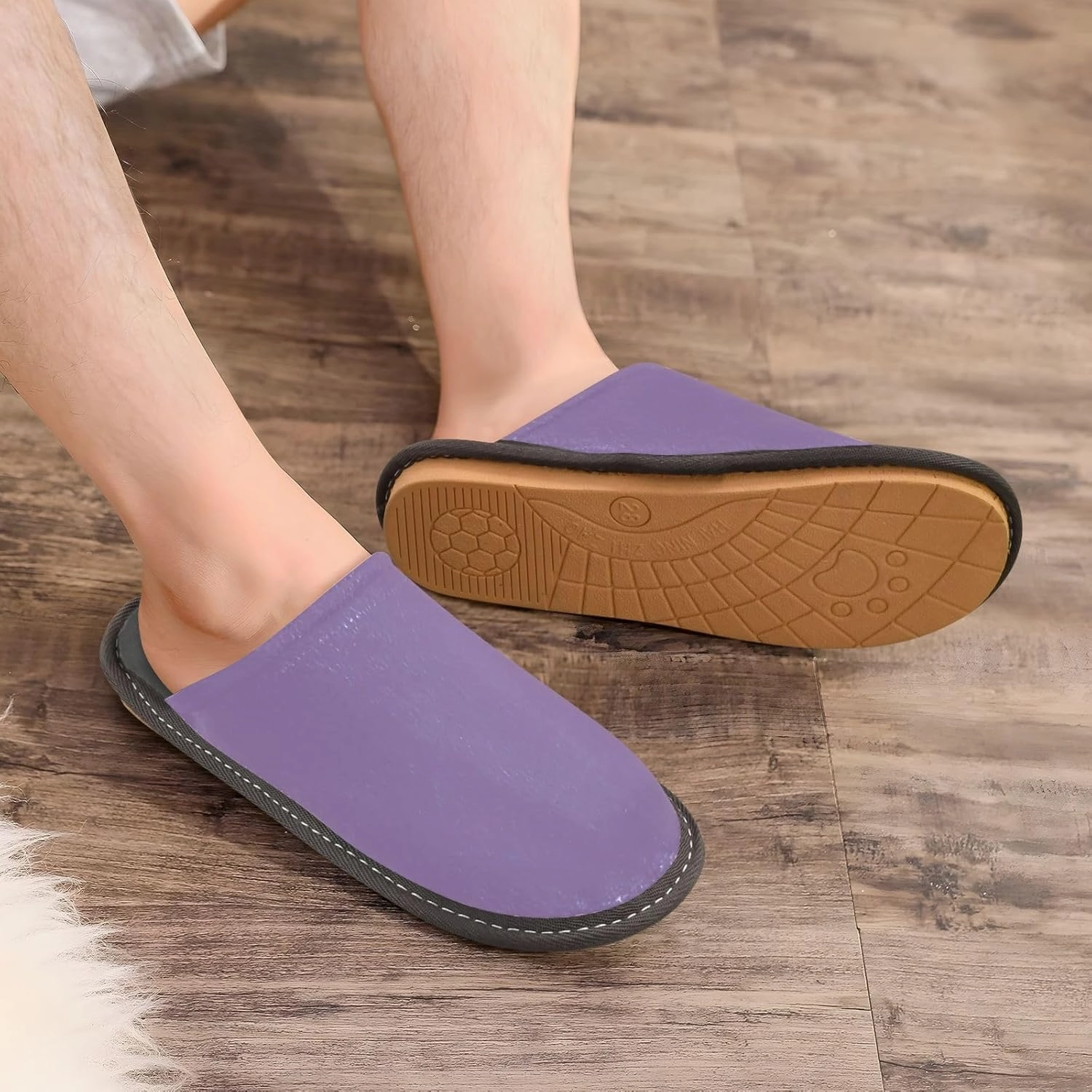 Hot Pink House Slippers for Women Men Non-Slip Closed Toe Washable Slippers