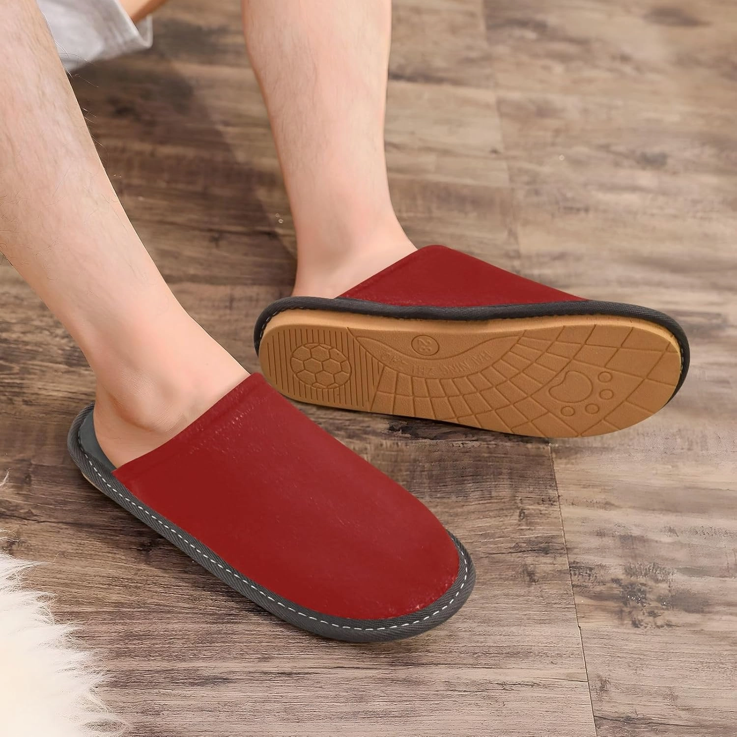 Hot Pink House Slippers for Women Men Non-Slip Closed Toe Washable Slippers