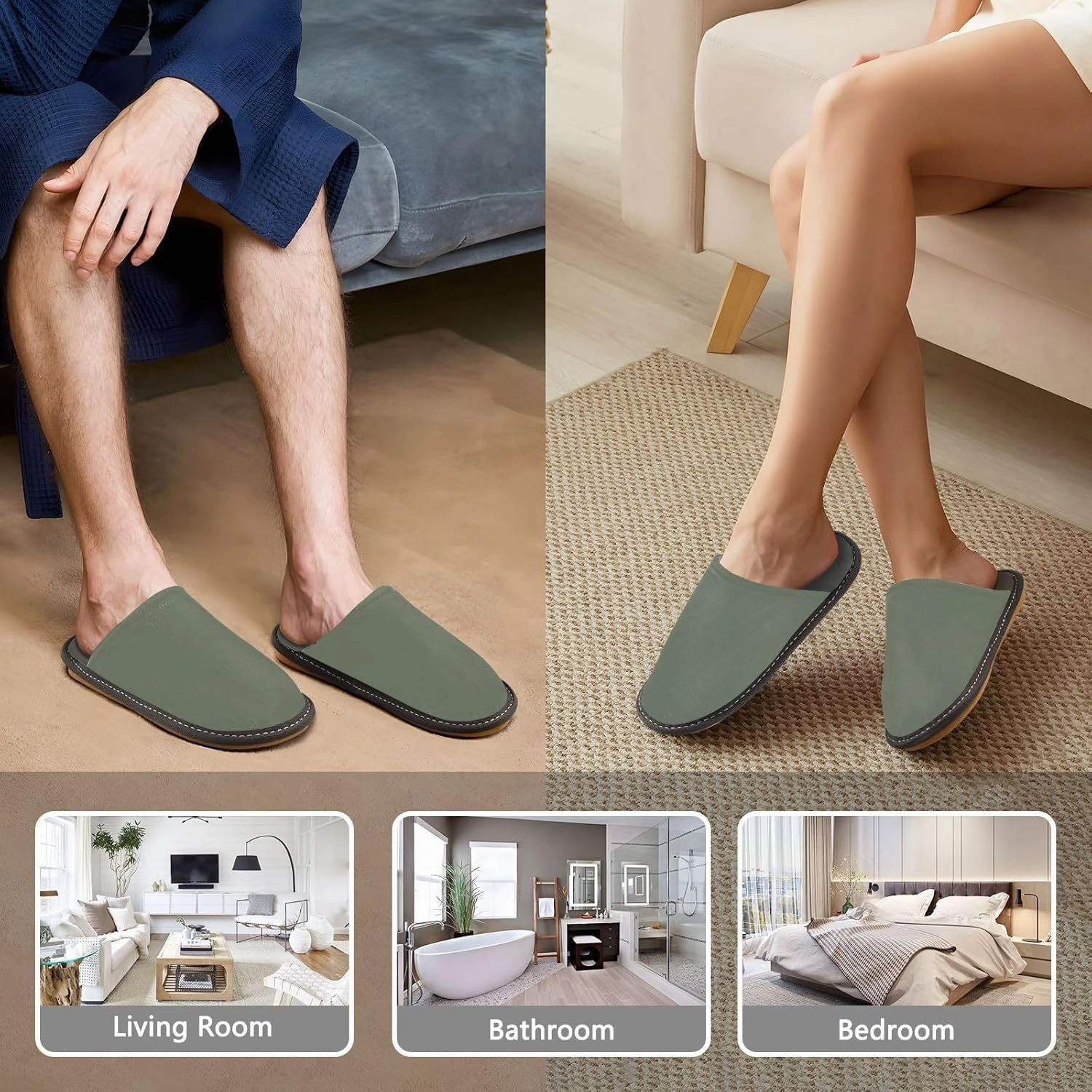 Hot Pink House Slippers for Women Men Non-Slip Closed Toe Washable Slippers