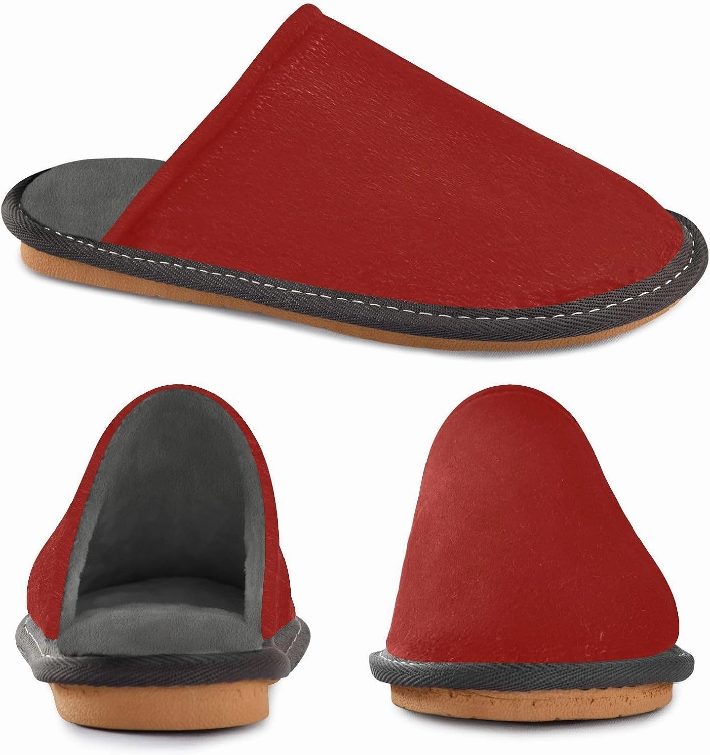 Hot Pink House Slippers for Women Men Non-Slip Closed Toe Washable Slippers