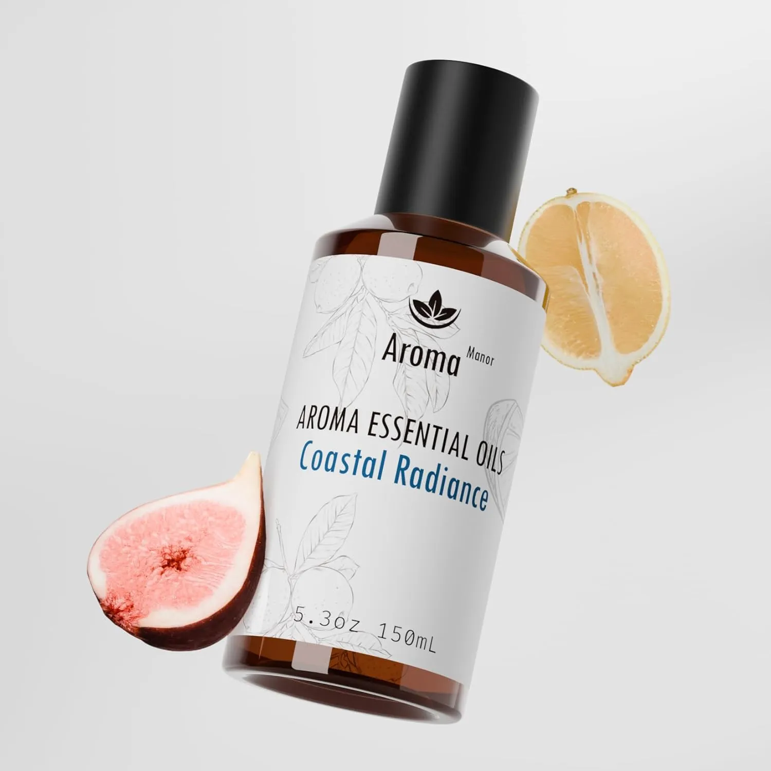 Hotel Scents - Coastal Radiance Essential Oil for Diffuser - Inspired by The Aria Asian Garden Scent Aromatherapy Diffuser Oil (150mL) - Bergamot, Bitter Orange, Fig, Sunshine, Sea, Orange Blossom
