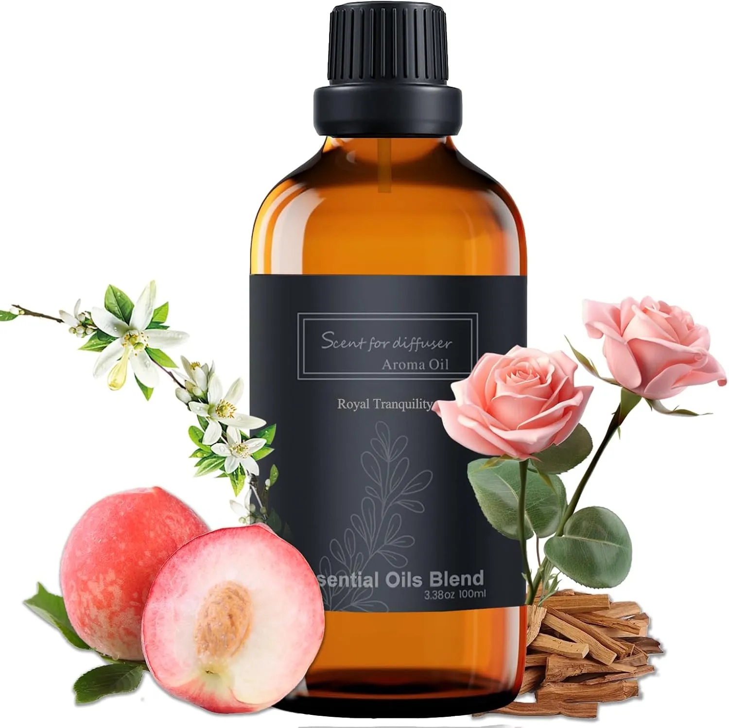 Hotel scents,Hotel Diffuser Oils,Royal Tranquility Aromatherapy Fragrances Inspired by Ritz-Carlton Hotels,Pure Essential Oil with Lemon, Jasmine and Amber for Diffuser-3.38 Fl Oz
