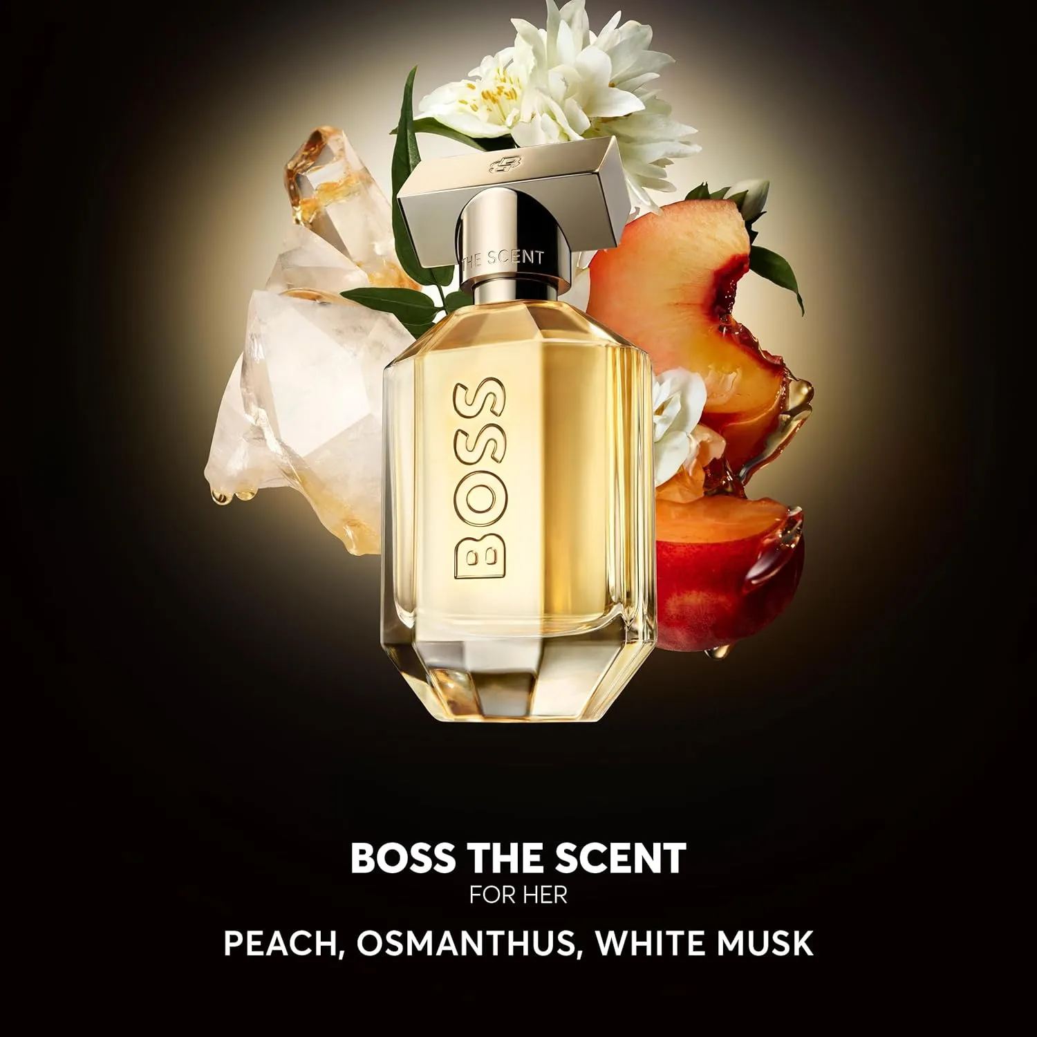 Hugo Boss The Scent Eau de Parfum – Ambery Women's Perfume – With Notes of Honeyed Peach, Freesia Bloom, Osmanthus Flower & Roasted Cocoa – Long Lasting Fragrance