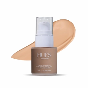 Huues For Him Men Full-Coverage Foundation Mens Face Moisturizer Cream, Face Makeup for All Skin Types, Evens Skin Tone, Oil Control and Cover Flaws, Natural 240 (Natural Glow), 20ml