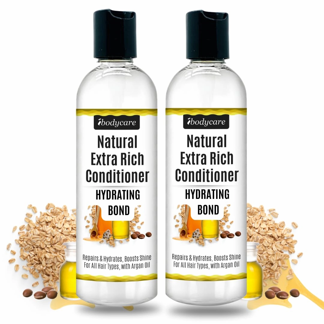 Hydrating Bond Repair Conditioner, Deep Moisturizing & Strengthening for Dry, Damaged, Curly, Color Treated Hair, Argan Oil, Oat Protein & Chamomile, No Sulfates or Parabens (16 oz Flip Cap, 2 Pack)