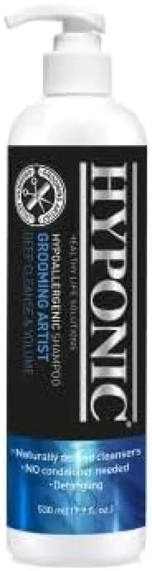 HYPONIC Grooming Artist Shampoo - Hypoallergenic Pet Shampoo for Groomers (Deep Cleanse & Volume (17.9 oz))
