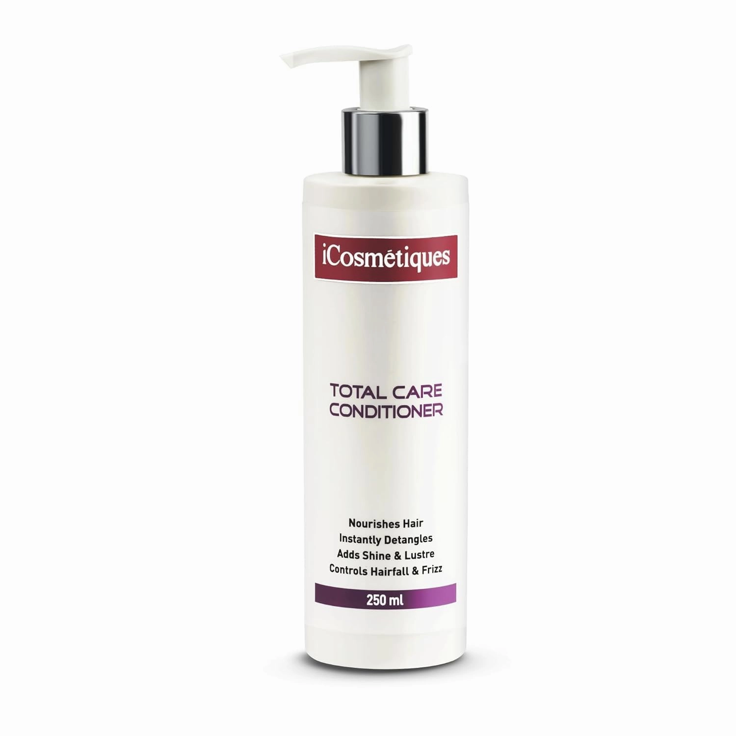 i Cos metiques Silicone Free Conditioner |Reduces Hair Fall & Frizz |Keratin, B5 |Mineral Oil and Paraben Free |Smooth & Nourished Hair |Unisex Total Care Formula |250ml