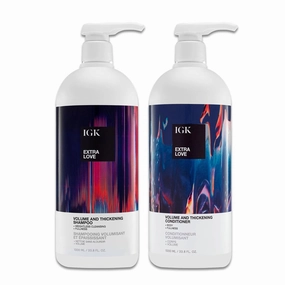 IGK EXTRA LOVE Shampoo and Conditioner Set (33.8 Oz) | Volume   Thickening | Vegan   Cruelty-Free |