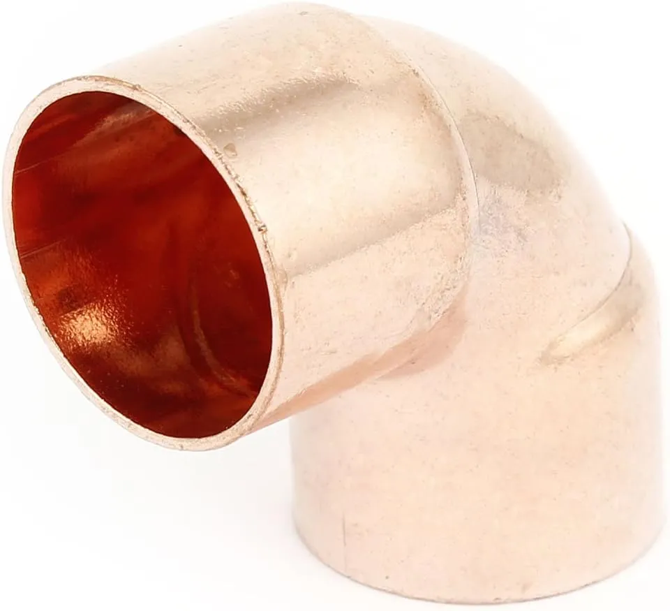 IIVVERR 22mm to 22mm Brass Pipe Elbow Fitting Coupler for Air-conditioner (Acople de codo de tubo de latón de 22 mm a 22 mm para acondicionador de aire