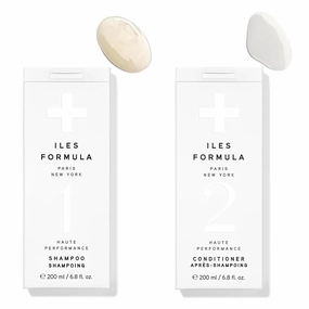 ILES FORMULA Haute Performance Shampoo and Conditioner Duo - Deep Cleanse, Detangles, Stops Hair Breakage & Transforms Damaged Hair   Color & Extension Safe (200ML Each)
