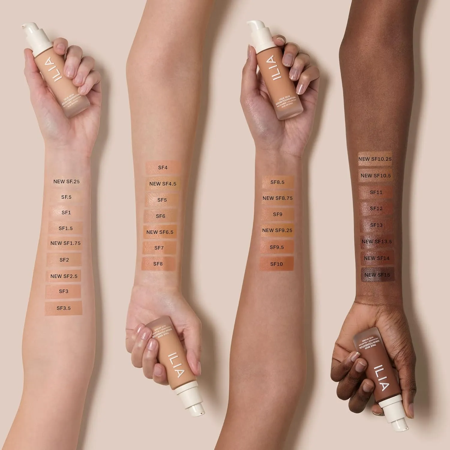 ILIA - True Skin Serum Foundation | Non-comedogenic, Cruelty-Free, Vegan, Weightless Feel, Buildable Coverage, Safe For Sensitive Skin (Molokai SF2.5)