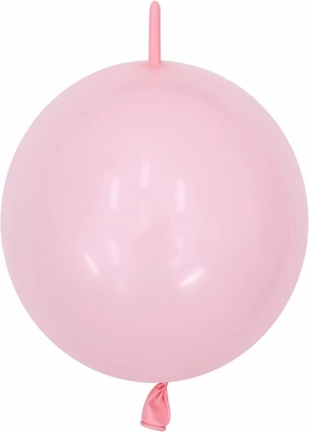 IN-JOOYAA 12 Inch Baby Pink Link Balloons - 100 Pcs Quick Link Latex Balloons for Photo Shoot, Baby Shower, Birthday Party Decoration