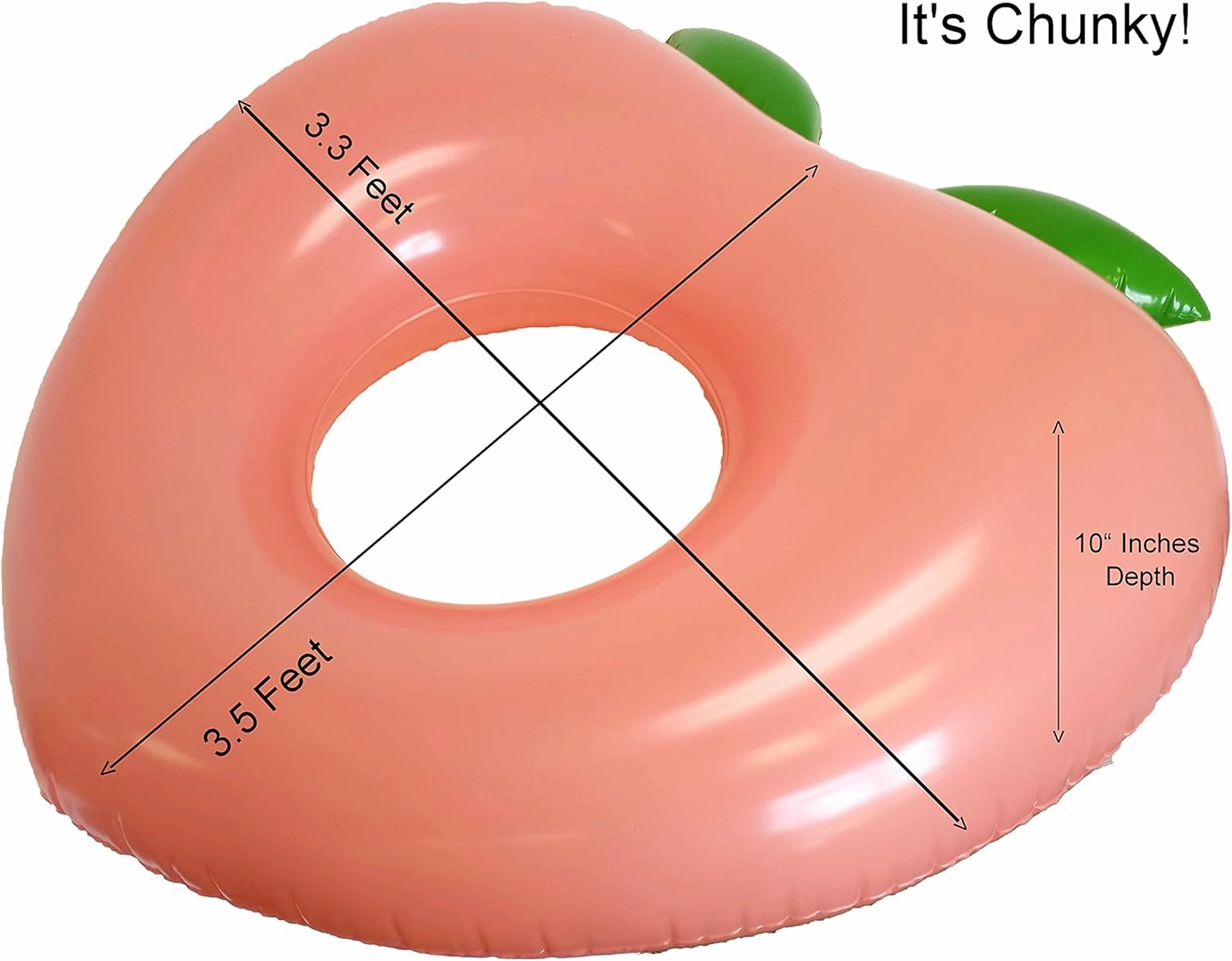 Inflatable Pool Floats - Avocado Pool Raft, Peach Pool Float, Gold Glitter Pool Float