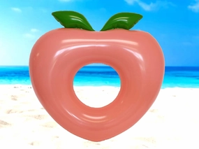 Inflatable Pool Floats - Avocado Pool Raft, Peach Pool Float, Gold Glitter Pool Float