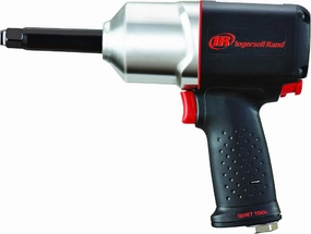 Ingersoll Rand 2135QXPA-2 1/2" Quiet Air Impact Wrench, Pistol Grip, 2" Extended Anvil, 780 Ft-Lbs Max Reverse Torque