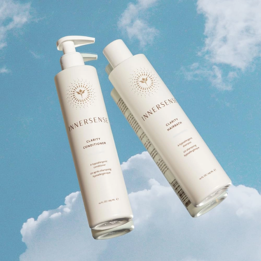 INNERSENSE Organic Beauty - Natural Clarity Hypoallergenic Conditioner | Calming, Lightweight Hydration | Non-Toxic, Cruelty-Free Haircare (2 Pack - 2 fl oz | 59.1 mL each)