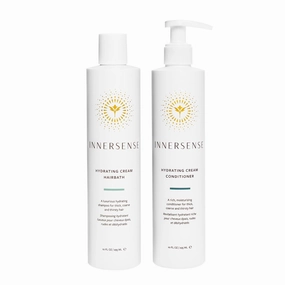 INNERSENSE Organic Beauty - Natural Hydrating Hairbath Shampoo   Cream Conditioner Duo | Non-Toxic, Cruelty-Free, Clean Haircare (10 fl oz each)