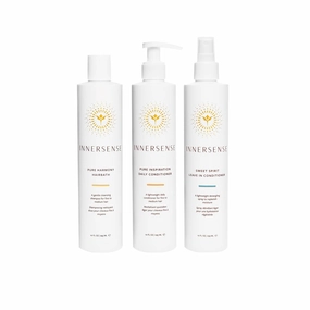 INNERSENSE Organic Beauty - Natural Pure Trio Set | Non-Toxic, Cruelty-Free, Clean Haircare (Perfect For Fine To Medium Hair Types)